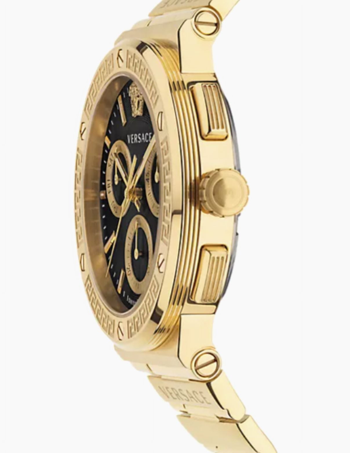 Versace Greca Logo Chrono IP Yellow Gold Chronograph