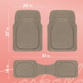 thumbnail image 6 of Dark Beige Car Floor Mats - Deep Dish Rubber Car Mats, All Weather Floor Liners for Cars SUV Trucks, Cute Automotive Floor Mats, 6 of 10