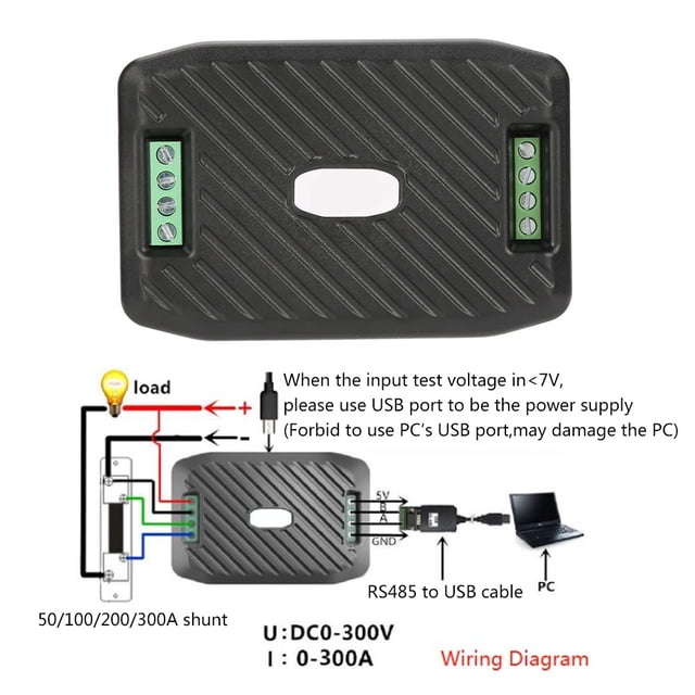 Consumption Analyzer, Supports Function Codes Consumption Meter, RS485 Interface Communication Module for DC Voltage