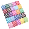thumbnail image 5 of 6mm Wide Lattice Plaid Ribbons Bow Ribbon Gift Wrapping Polyester Ribbon Handmade DIY Accessories,50 Yards Color 14, 5 of 5