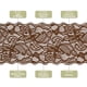 thumbnail image 4 of Cinta de encaje de patrón floral Uxcell para costura, manualidades, envoltura de regalos, ramos, marrón, 4 of 6