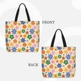 thumbnail image 4 of Sigee Groovy Daisy Flowers Print Large Capacity Zippered Tote Bag - Durable, Stylish and Versatile for Everyday Use, 4 of 9