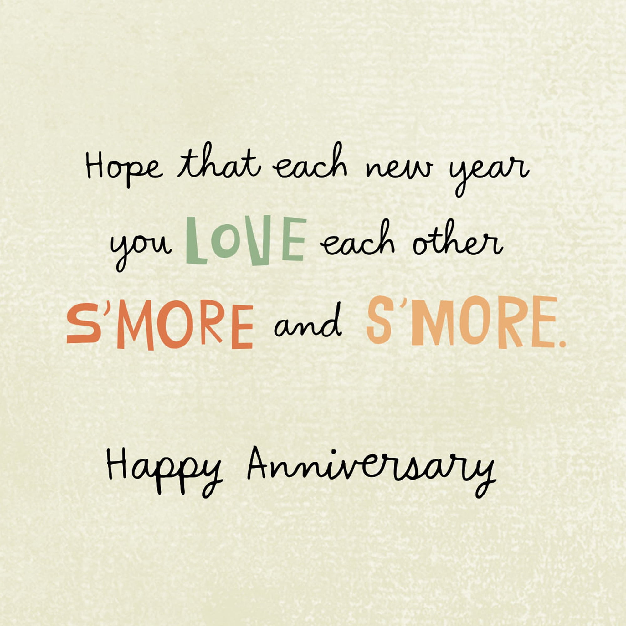 Hallmark Anniversary Card (Love Each Other S'more)