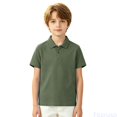 thumbnail image 2 of Fozruso Boys Collared Shirt School Uniform Kids Soft Breathable Classic Button Closure Shirt for School and Daily wear, 2 of 6