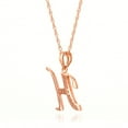 thumbnail image 3 of Galaxy Gold GG 14K Rose Gold Natural Diamonds Initial "H" Pendant Necklace - April Birthstone - Strength & Brilliance - 16" to 24" - Fine Jewelry for Women, 3 of 4