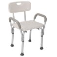 thumbnail image 4 of Shower Chair, 150KG Load Bearing Bathroom Bench Stainless Steel Safe Removable Backrest With Back Arms For Limited Mobility For Elderly, 4 of 8