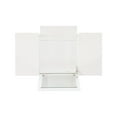 thumbnail image 2 of Linon Ramsey 2-Piece Vanity with Flip-Top Mirror Butterfly Upholstered Stool, White, 2 of 15