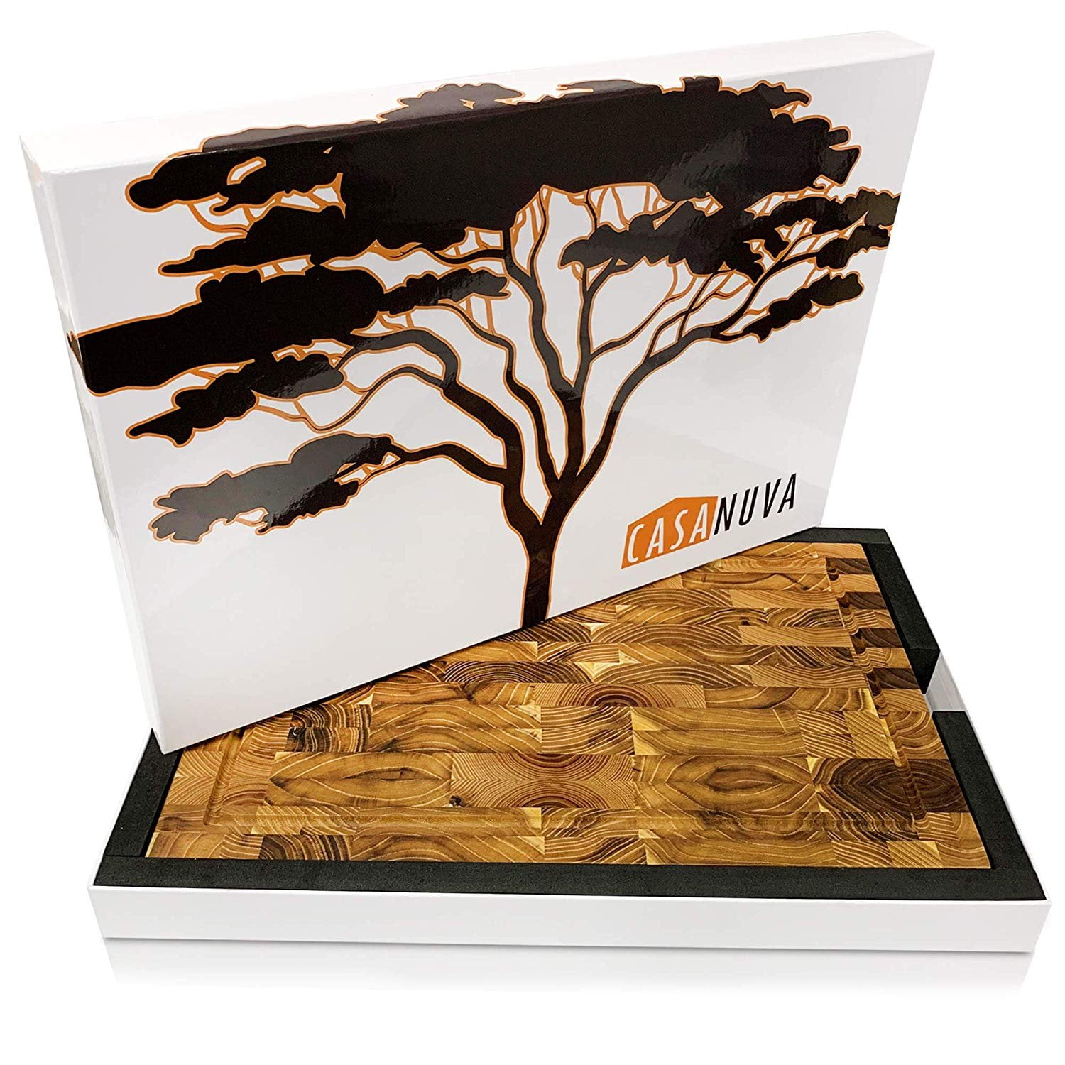 Extra Large Reversible Teak Wood Cutting Board 18x12x1.25 Butcher Block With...