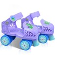thumbnail image 2 of JZY Adjustable Toddler Quad Skates for Boys & Girls Ages 2-6 - Safe Comfortable 4-Wheel Beginner Roller Skates, Violet, 2 of 8