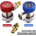 thumbnail image 4 of 7 Pieces Adjustable R134A Adapter Fitting with Quick Coupler High Low A/C 1/4 SAE HVAC, Refrigerant Dispenser Valve, 6014 and 6015 R134A Brass Tank/Vacuum Pump Adapter to R12 Fitting Adapter, 4 of 7