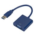 thumbnail image 1 of WDOplteas Adaptador Pantalla Video USB 3.0 A VGA Convertidor Pantalla Múltiple 1080P (Azul), 1 of 9