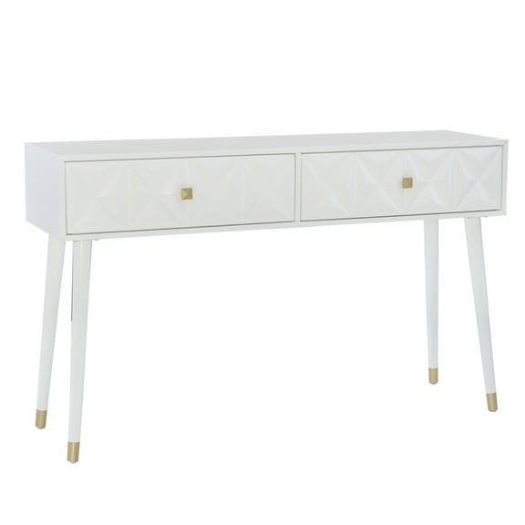 Linon Gemma 2-Drawer Console Table, White