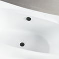 thumbnail image 2 of Kingston Brass VTSQ663422M0 66" Acrylic Rectangular Double Ended Freestanding Tub with Overflow/Drain Assembly, Glossy White/Matte Black, 2 of 8