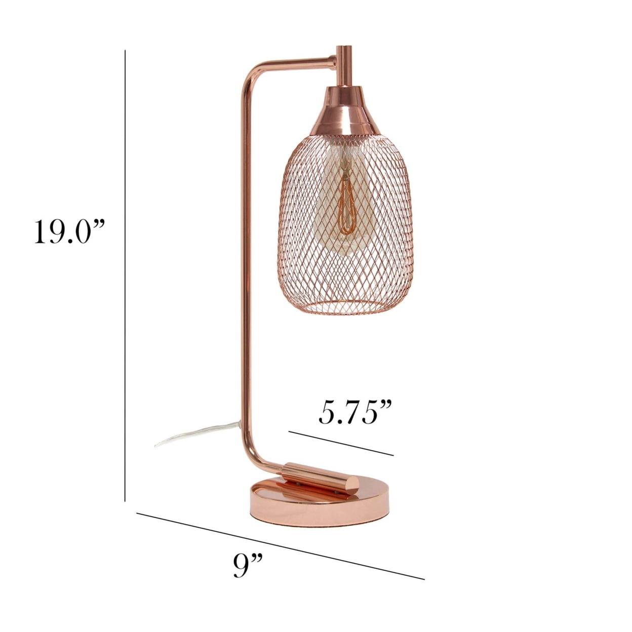 Elegant Designs Mesh Wire Desk Lamp