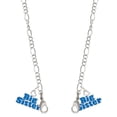 thumbnail image 1 of Silvertone Royal Blue ''Big Sister'' with Heart Silvertone Face Mask Necklace, 1 of 2