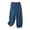 Blue, variant on Women's Plus Size Cotton Linen Pants, Solid Color Elastic Cuff Harem Pants, Loose Fit Boho Wide Leg Trousers for Women, Comfortable Casual Lounge Pants Beige L