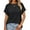 #6 Black, variant on VDJ Womens 3/4 Sleeve Tops Striped Color Block Henley V Neck T Shirts Fashion Fall Tunic Elegant Black Tee Blouse Size XL