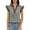 V136 Black, variant on T Shirts For Women V Neck Striped Print Flutter Sleeves Summer Blouse Comfort Casual Tee Beige 2Xl