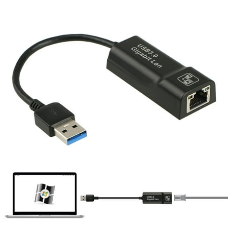 USB 3.0 to RJ45 Gigabit Ethernet LAN Network Adapter Card 10/100/1000 Mbps USB Network Internet  Adapter, (Best Ethernet Card For Gaming)