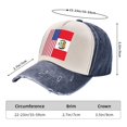 thumbnail image 3 of Peru America Flag Baseball Cap Distressed Adjustable Vintage Cotton Denim Hat for Women Men, 3 of 7