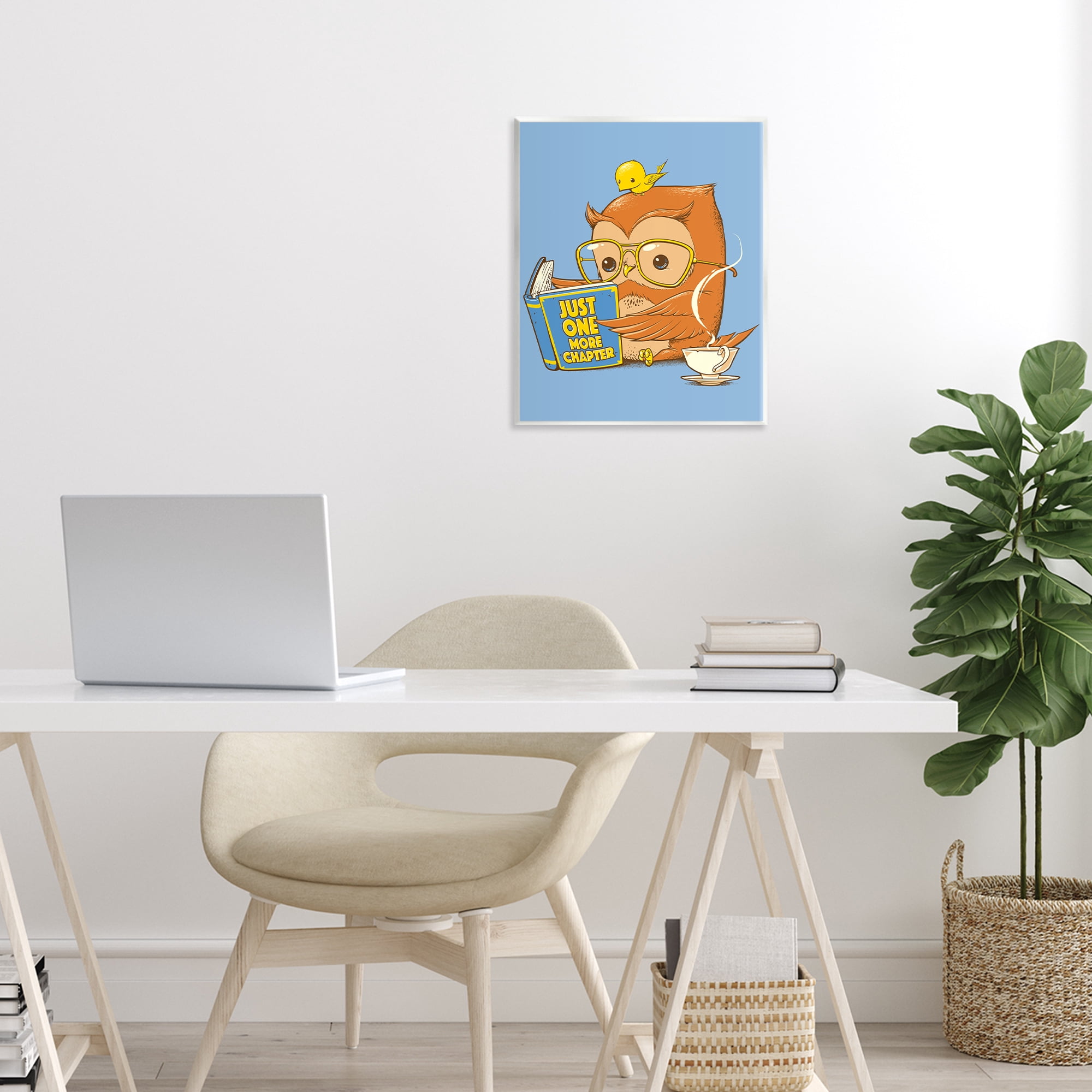 Stupell Industries One More Chapter Owl Wall Plaque Art, design by Tobe Fonseca