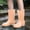 Orange, variant on Womens Rain Boots Short Ankle Slip On Hiking Camping Wading Boots Rain Boots For Women Non Slip Rubber Sole Cushioned Flexible Outdoor Waterproof Footwear US :7
