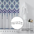 thumbnail image 6 of Aztec Shower Curtain,Southwestern Bathroom Shower Curtains Sets with 12 Hooks,Blue and Teal Boho Tribal Geometry Bath Curtain 72x72in,Waterproof Fabric, 6 of 6