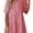 Pink, variant on Womens V Neck Ruffle Short Sleeve Babydoll Mini Dress Casual A Line Dress for Summer