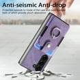 thumbnail image 4 of Decase for Samsung Galaxy Z Fold 5 Wallet Case with Credit Card Slot Holder, Premium Shockproof Ring Stand for Car Mount Stand Non-Slip High-quality PU Leather Slim Case Protective Cover,Purple, 4 of 6