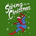 thumbnail image 2 of Men's Marvel Spider-Man Swinging To Christmas  Graphic T-Shirt, 2 of 3