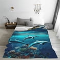 thumbnail image 5 of Sikiie Hawaiian Ship Dolphin Ultra-Soft Micro flannel Blanket Luxury All Seasons Warm Blanket for Bedding Sofa and Travel (4 sizes)-50"x40", 5 of 7