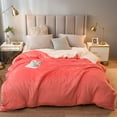 thumbnail image 3 of Winter Fleece Blankets Thick Warm Soft Sofa Blanket Bed Cover Home Luxury Solid Color Double Bed Bedspread Duvet Bedding, 3 of 6