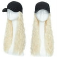thumbnail image 2 of SEGO Baseball Cap Wigs Synthetic Long Curly Wavy Wig Hat With Hair Extensions Attached Hairpieces For Women Adjustable Black Caps With Magic Paste, 2 of 7