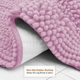 thumbnail image 4 of Clara Clark Chenille Super Absorbent Bath Mat - Extra Soft - Shower and Bath Room - Machine wash dry - Size Extra Large 44 x 26 - Lilac, 4 of 8
