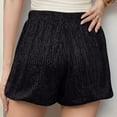 thumbnail image 5 of Htigea Women's Sequin Shorts Sparkly Elastic Waist Shorts Casual Trendy Holiday Party Short Pants Black L, 5 of 8