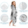 thumbnail image 7 of Gray Highland Cow Hummingbird Pattern Hooded Bath Towel，60"x35" for Ages 3 To 12 Kids, Quick Dry Lightweight Soft Microfiber Hood Beach Towel Cover Up for Kids, 7 of 7