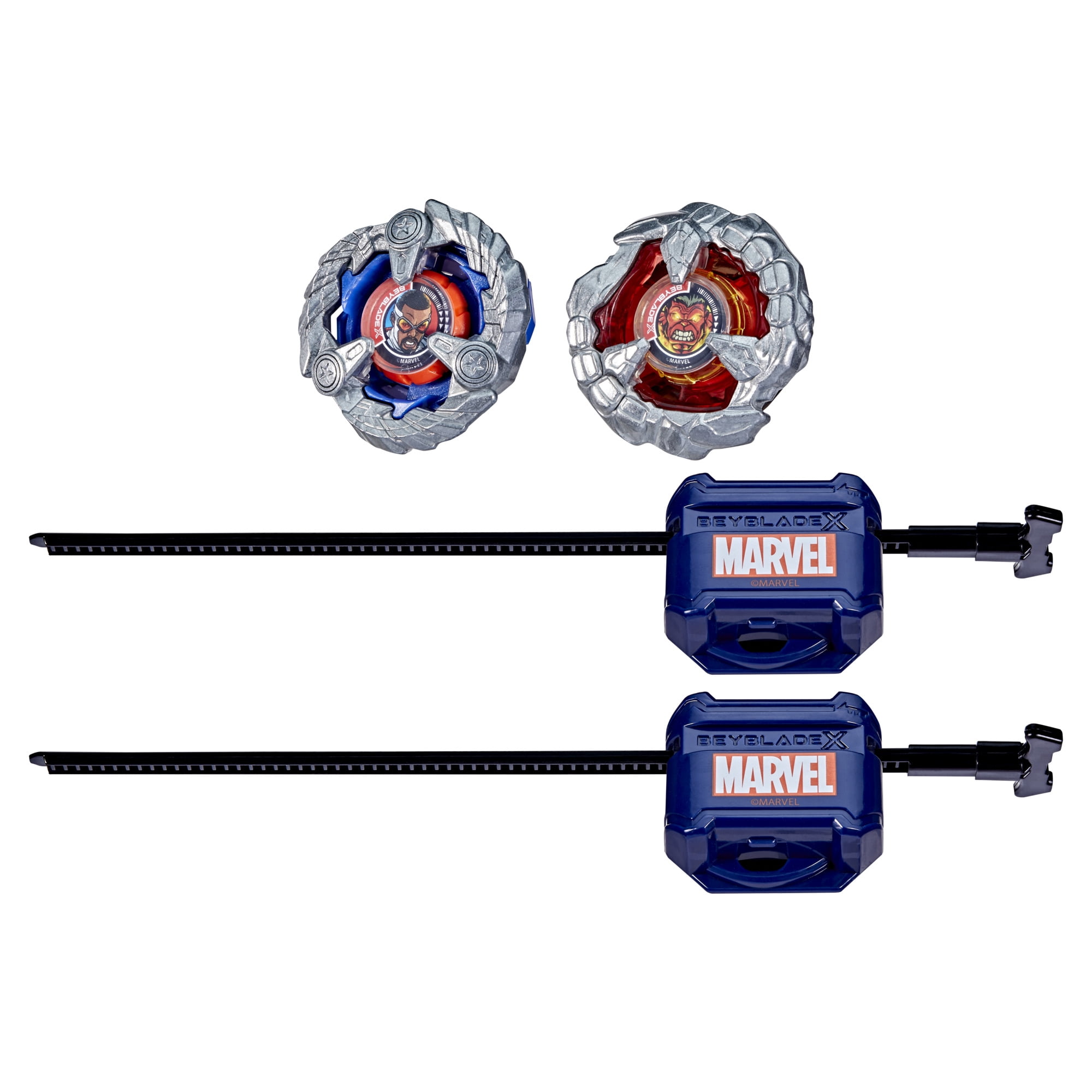 Beyblade X and Marvel Collab, Captain America 4-70GB vs. Red Hulk 1-80R, Ages 8+