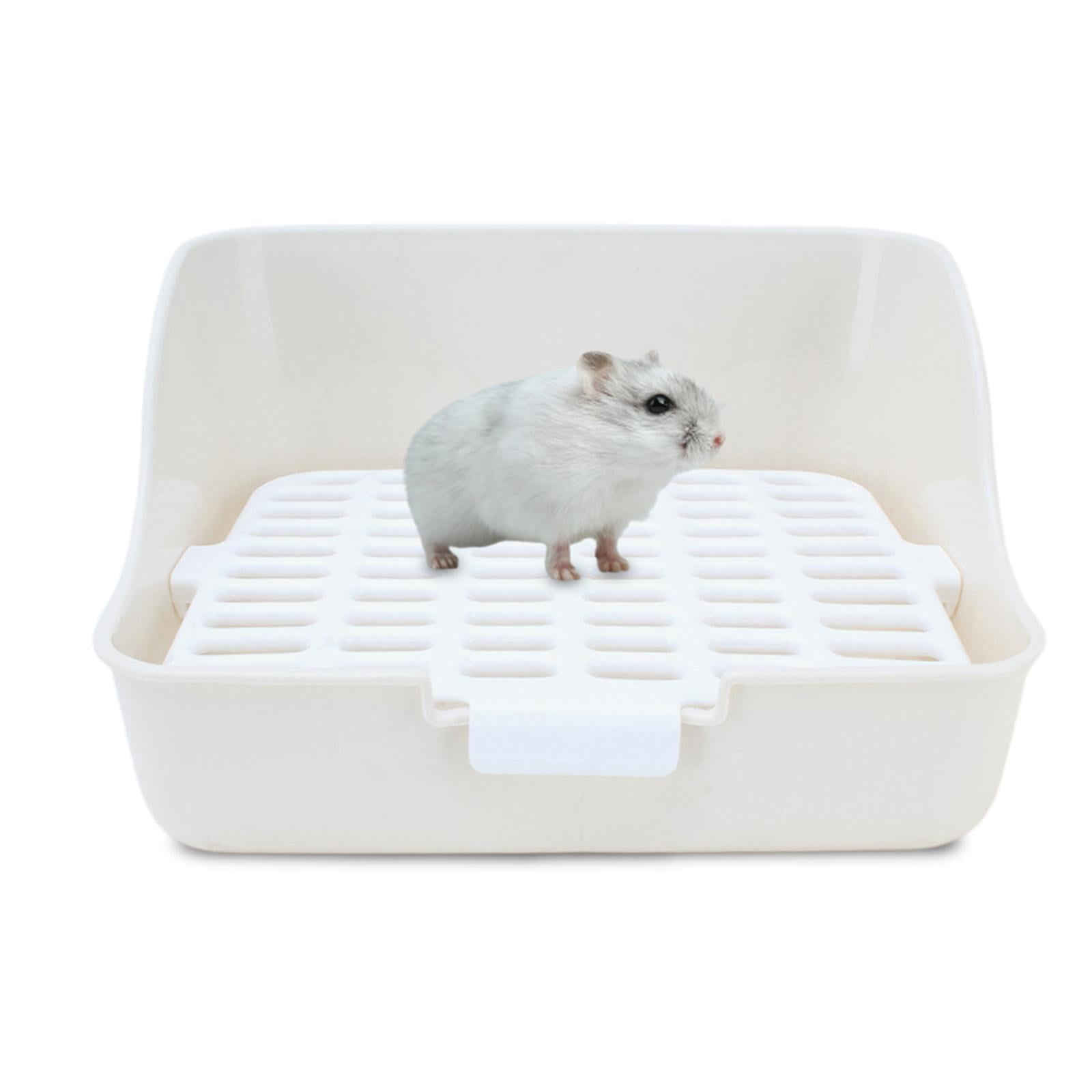 Small Animal Rabbit Toilet Tray, Bedding Cage Cleaning Tool Gray 11x11x8in