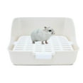 thumbnail image 6 of Small Animal Rabbit Toilet Tray, Bedding Cage Cleaning Tool Gray 11x11x8in, 6 of 8