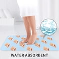 thumbnail image 6 of Bathroom Rugs Sets 3 Piece - Conch Print Light Blue Absorbent Non Slip Bath Mats, U-Shape Toilet Lid Cover, Contour Mat, Soft Washable Shower Mats Bath Rug Mat for Bathroom Tub Toilet, 6 of 7
