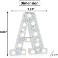 thumbnail image 5 of Colorful Light Up Letters, Silver LED Marquee Letter Lights Battery Operated,16 Colors Glitter Alphabet Letter Sign for Girls Birthday Party Wedding Bedroom Decoration, Letter A, 5 of 5
