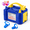 Blue Yellow, variant on Balloon Pump Electric Portable Dual Nozzle