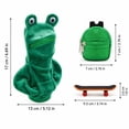 thumbnail image 3 of 7 Inch Desk Goose Outfits,Frog Hoodie Outfit Set For 7 Inch Porch Goose, Includes Mini Backpack & Skateboard, Tabletop Mini Porch Goose Statue Decor Accessory Costume, 3 of 5