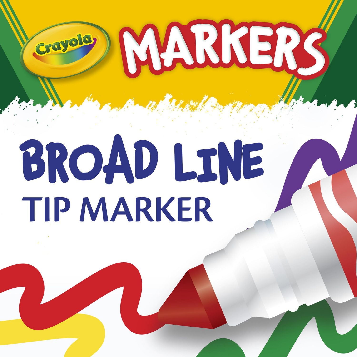 Crayola Broad Line Markers 10 Count, Classic Colours, Broad Line Markers