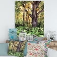 thumbnail image 2 of Designart ' Autumn Forest With A Large Tree ' Lake House Canvas Wall Art Print, 2 of 4
