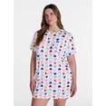 thumbnail image 2 of Joyspun Women's Dreamy Soft Collection Short Sleeve Sleepshirt, Sizes S/M-2X/3X, 2 of 6
