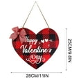 thumbnail image 3 of pathside Valentines Day Door Sign Wooden Valentines Door Decoration, Love Valentine's Day Heart Wood Hanging Ornaments for Valentine Day Wedding Engagement Anniversary (Red), 3 of 6