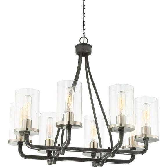 60/6128 Nuvo Lighting Sherwood-Eight Light Chandelier-25 Inches Wide by 33.38 Inches High     -Traditional Installation