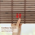 thumbnail image 3 of LUCKUP Cordless Roman Shades, Roll Up Bamboo Blinds for Indoor Windows, Light Filtering UV Protection Natural Bamboo Shades, Easy to Install for Home & Office, 30" W x 64" L, Brown, 3 of 7