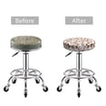 thumbnail image 3 of Uemuo Rugby Style Pattern Round Bar Stool Seat Covers Washable Stool Cushion Slipcover Elastic Bar Chair Covers-12 inch, 3 of 7